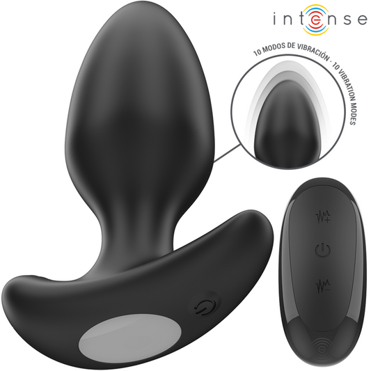 INTENSE - JOEY ANAL PLUG 10 VIBRATIONS NOIR TÉLÉCOMMANDE - Sensualia