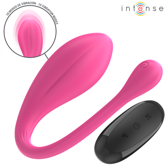 INTENSE - JANICE U VIBRATEUR DOUBLE STIMULATION 10 VIBRATIONS ROSE TÉLÉCOMMANDE - Sensualia