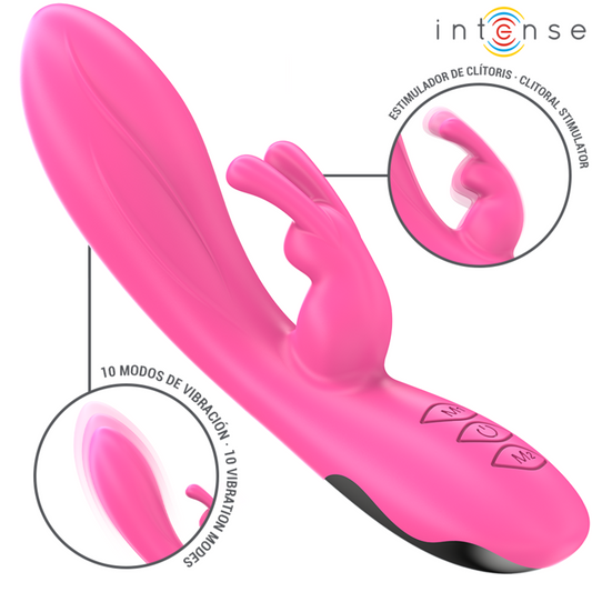 INTENSE - RANDALL VIBRATEUR RABBIT 10 VIBRATIONS ROSE - Sensualia
