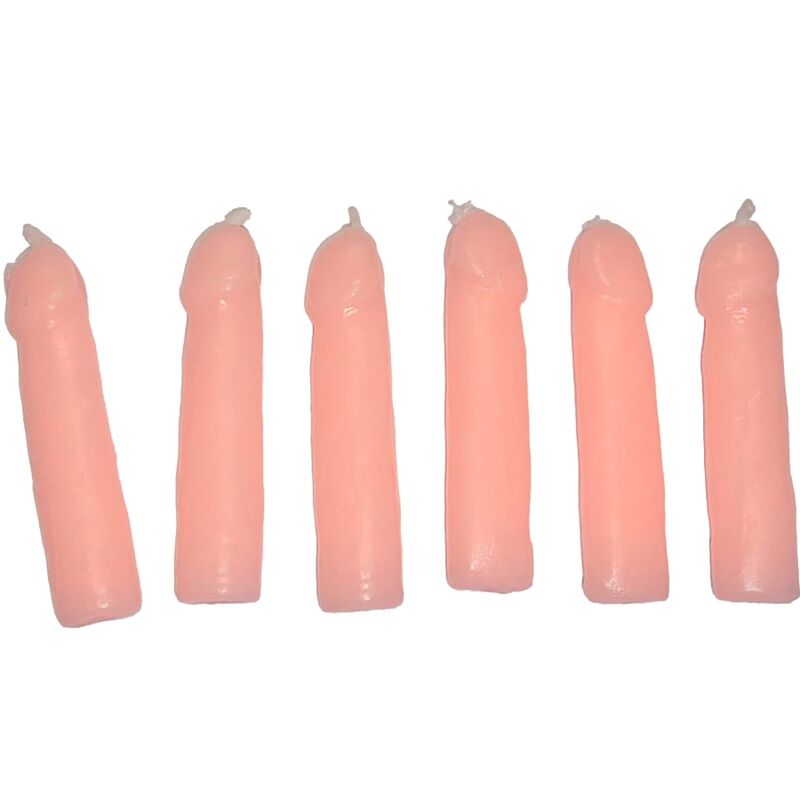 DIABLO PICANTE - 6 BOUGIES FORME PÉNIS CHAIR - Sensualia