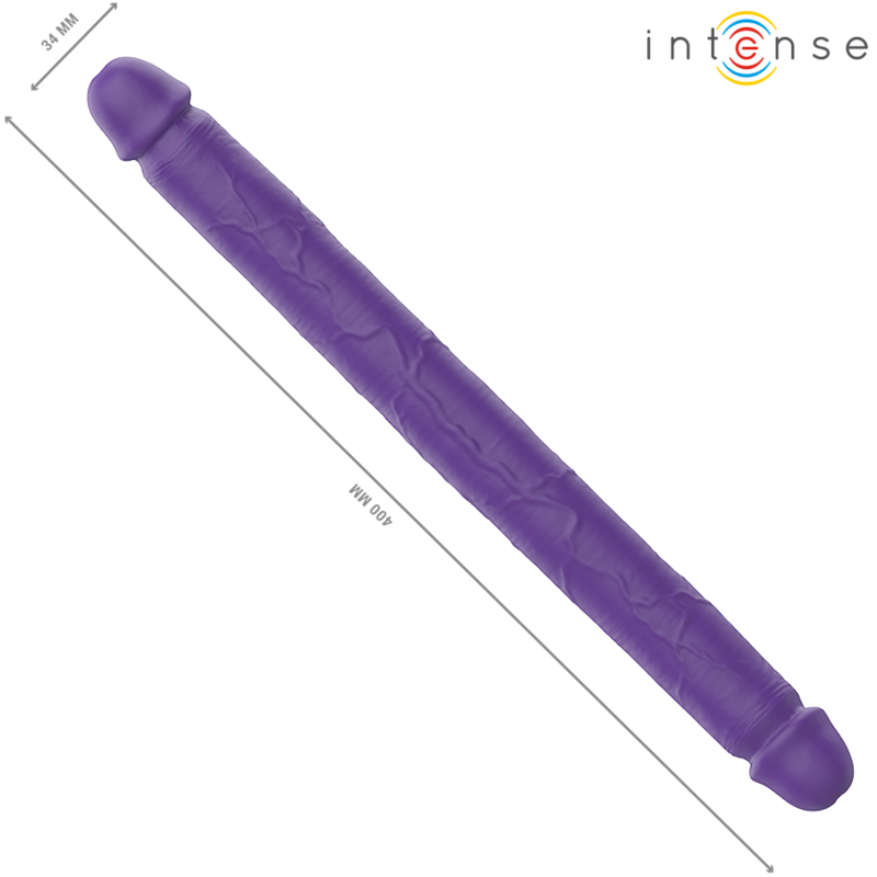 INTENSE - GUNTER DILDO DOUBLE VIBRATEUR 40 CM VIOLET TÉLÉCOMMANDE INTENSE FUN