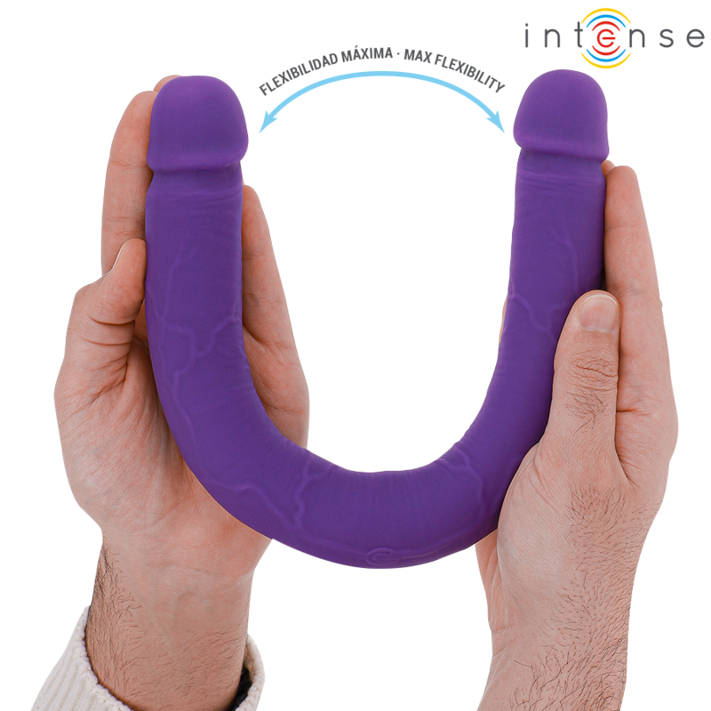 INTENSE - GUNTER DILDO DOUBLE VIBRATEUR 40 CM VIOLET TÉLÉCOMMANDE - Sensualia