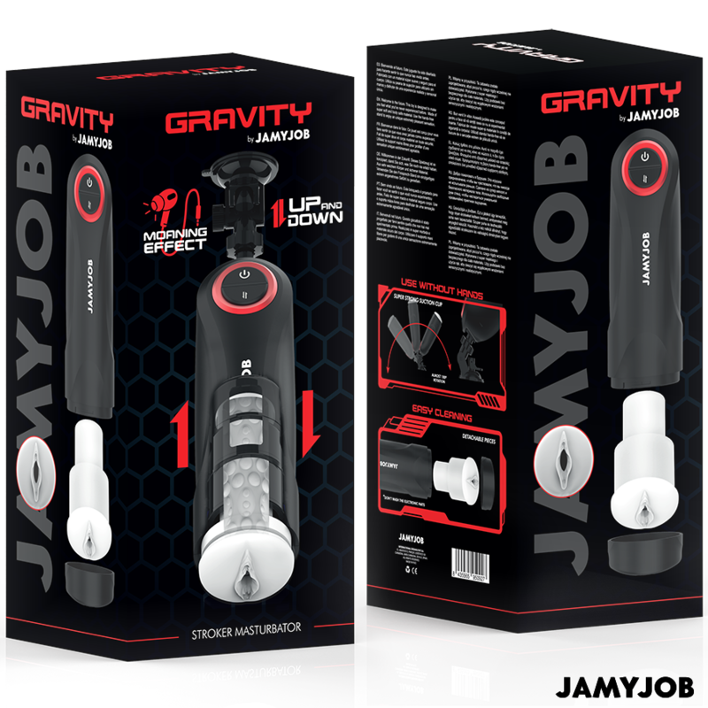 JAMYJOB - MASTURBATEUR VAGIN AUTOMATIQUE PAR GRAVITÉ 5 MODES D'ASPIRATION - Sensualia
