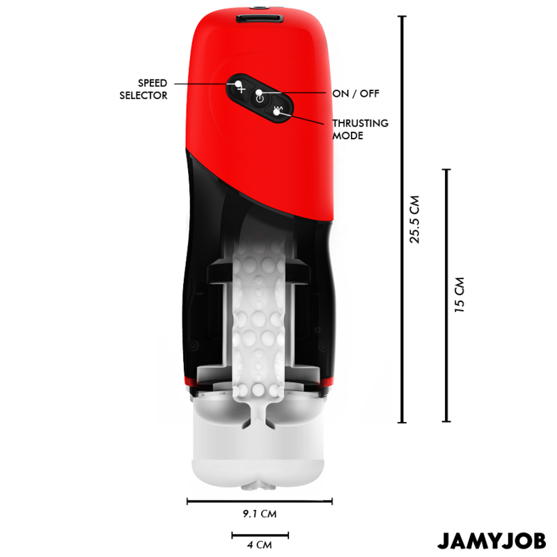 JAMYJOB - MASTURBATEUR VAGIN AUTOMATIQUE XPEED 5 MODES DE POUSSÉE ET EFFET SONORE JAMYJOB