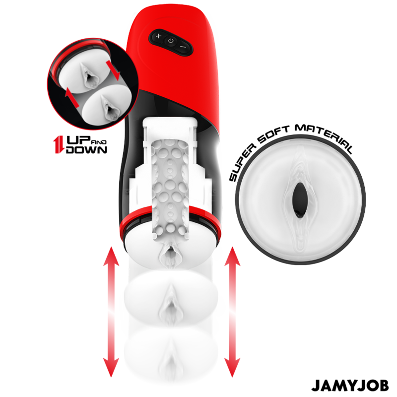 JAMYJOB - MASTURBATEUR VAGIN AUTOMATIQUE XPEED 5 MODES DE POUSSÉE ET EFFET SONORE JAMYJOB