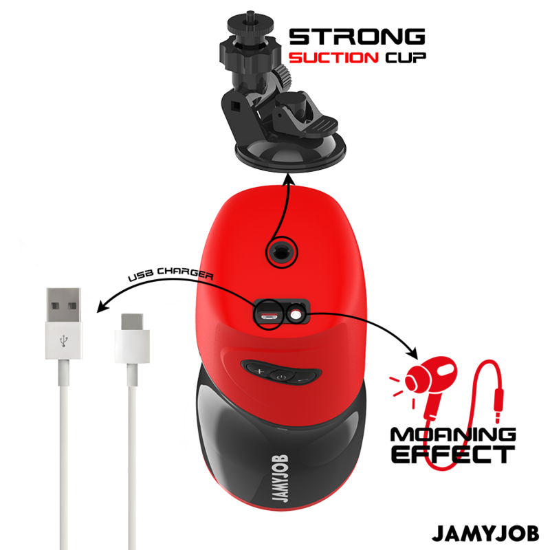 JAMYJOB - MASTURBATEUR VAGIN AUTOMATIQUE XPEED 5 MODES DE POUSSÉE ET EFFET SONORE JAMYJOB