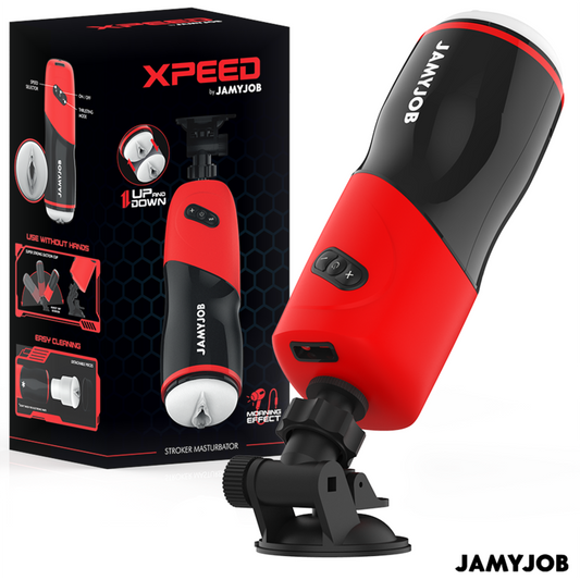 JAMYJOB - MASTURBATEUR VAGIN AUTOMATIQUE XPEED 5 MODES DE POUSSÉE ET EFFET SONORE JAMYJOB