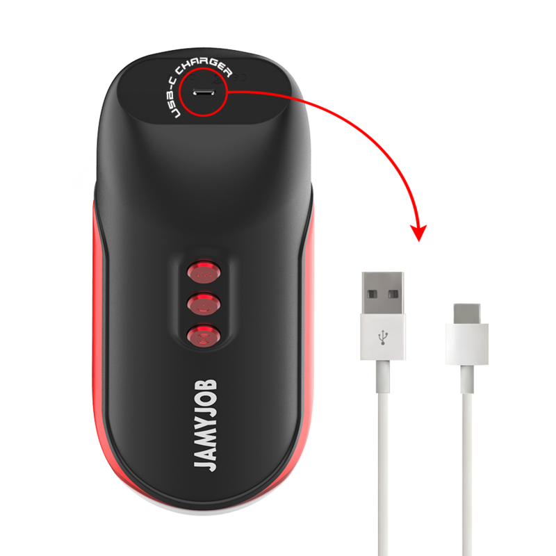 JAMYJOB - MASTURBATEUR BOUCHE AUTOMATIQUE BLAZE 5 MODES D'ASPIRATION ET DE VIBRATION JAMYJOB