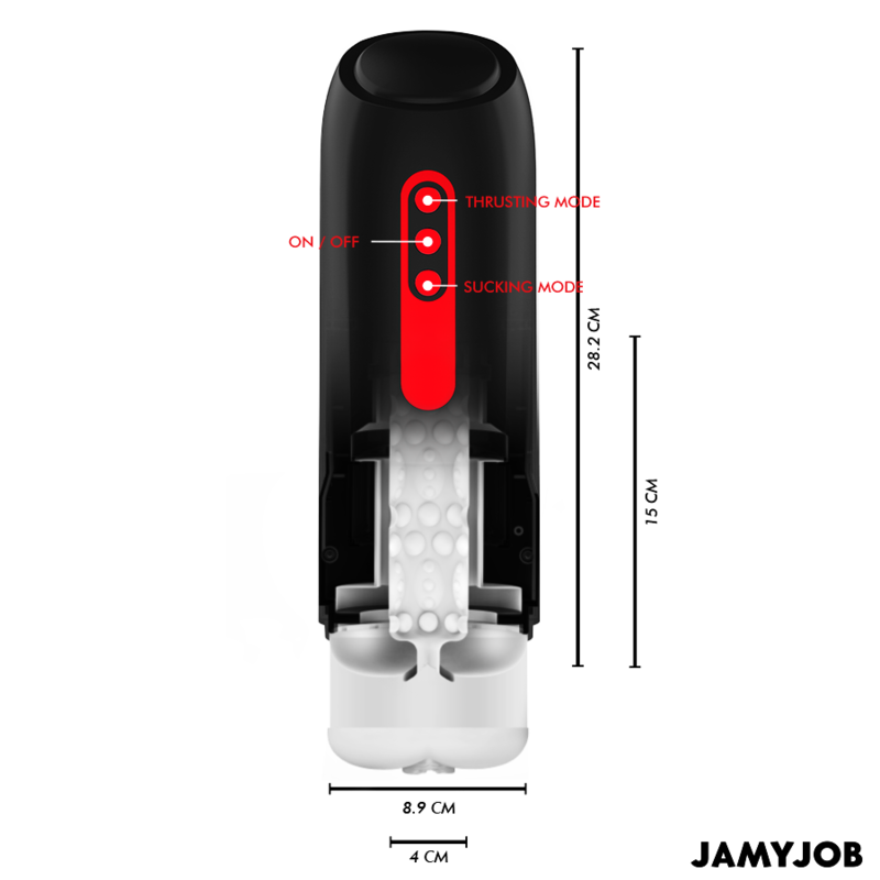 JAMYJOB - MASTURBATEUR VAGIN AUTOMATIQUE PHANTOM 5 MODES D'ASPIRATION ET DE POUSSÉE JAMYJOB