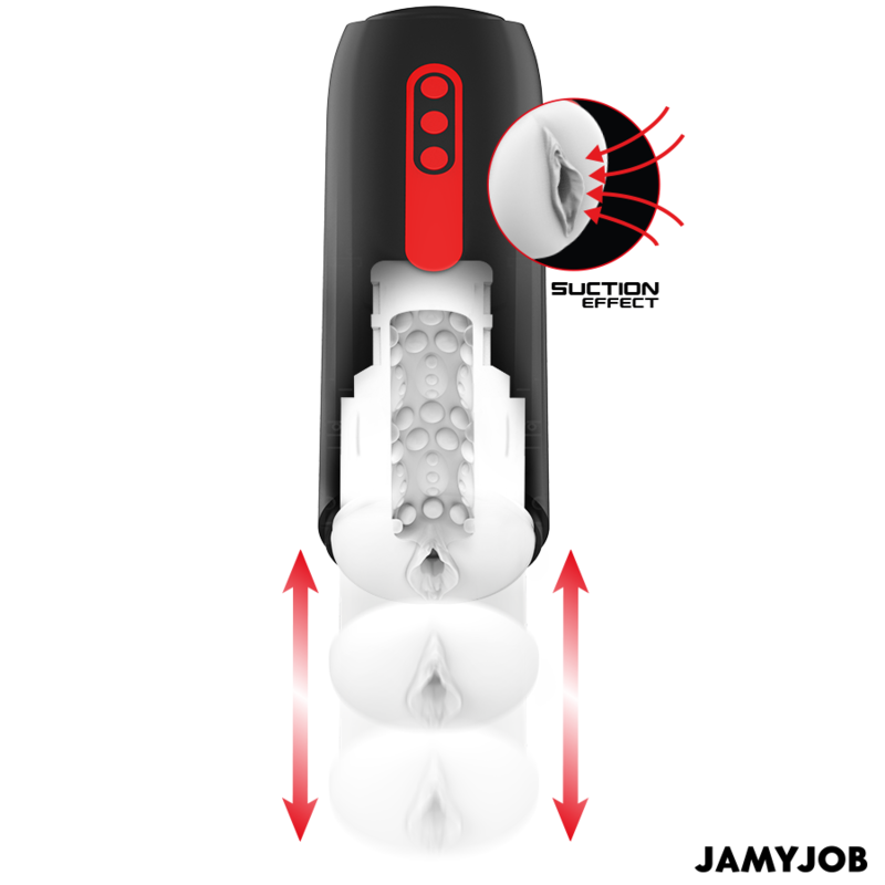 JAMYJOB - MASTURBATEUR VAGIN AUTOMATIQUE PHANTOM 5 MODES D'ASPIRATION ET DE POUSSÉE JAMYJOB