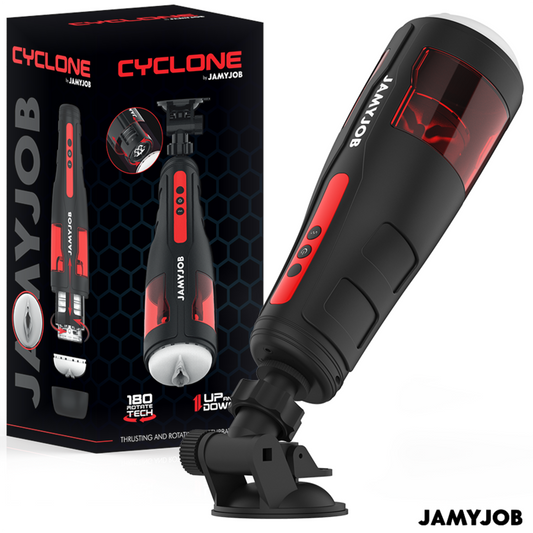 JAMYJOB - MASTURBATEUR VAGIN AUTOMATIQUE CYCLONE 10 MODES DE ROTATION ET DE POUSSÉE JAMYJOB