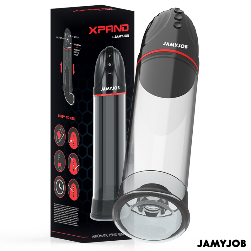 JAMYJOB - POMPE AUTOMATIQUE XPAND 3 NIVEAUX D'ASPIRATION GRIS - Sensualia