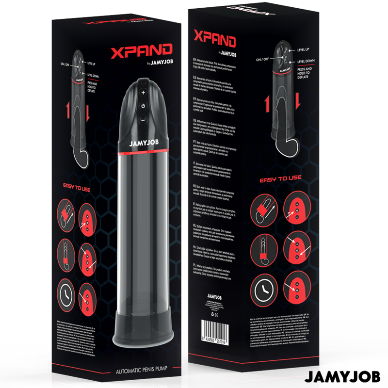 JAMYJOB - POMPE AUTOMATIQUE XPAND 3 NIVEAUX D'ASPIRATION GRIS JAMYJOB