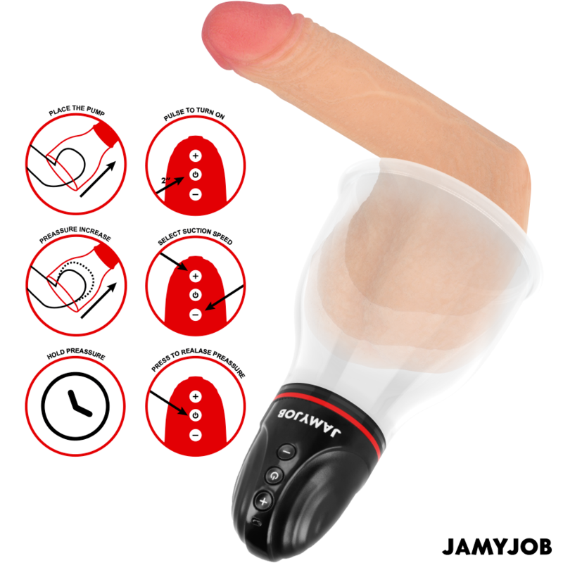 JAMYJOB - POMPE TESTIQUE AUTOMATIQUE XPAND LITE 3 NIVEAUX D'ASPIRATION GRIS JAMYJOB