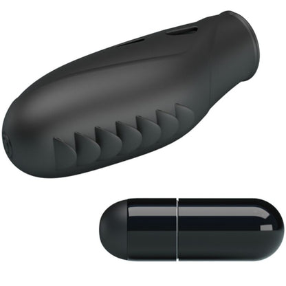 PRETTY LOVE - VIBRATEUR DOIGT EN SILICONE GILO NOIR - Sensualia