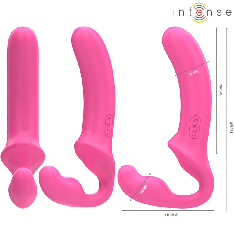 INTENSE - AMY DOUBLE VIBRATEUR 20 CM ROSE TÉLÉCOMMANDE - Sensualia