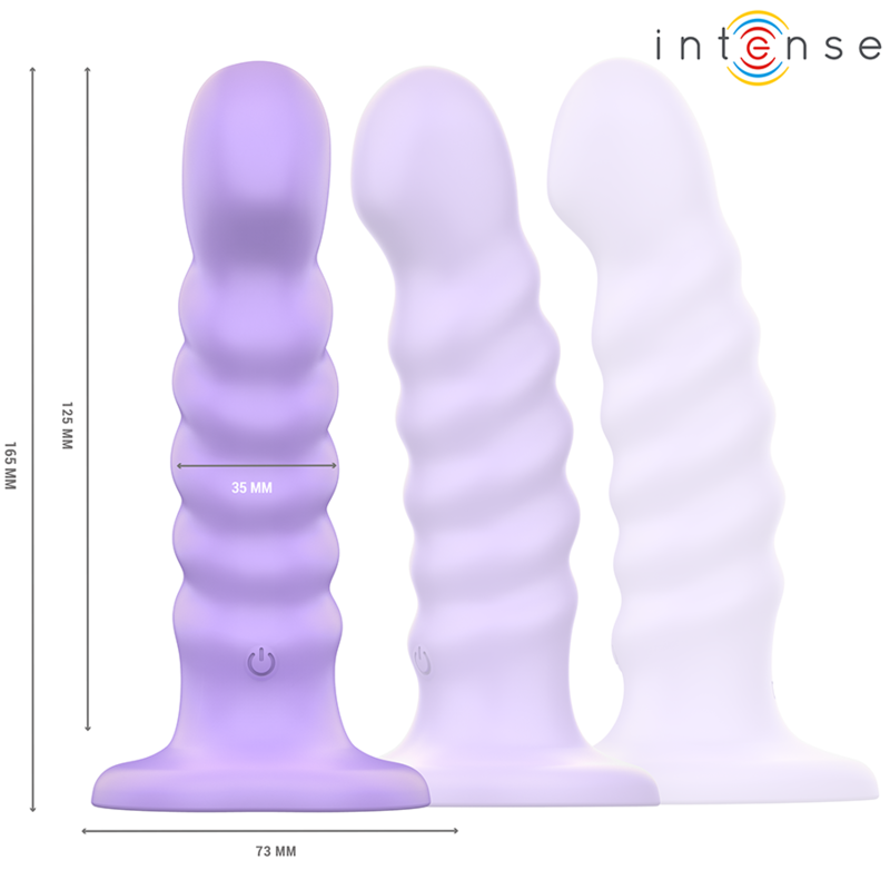 INTENSE - BRENDA VIBRATEUR TAILLE M DESIGN SPIRALE 10 VIBRATIONS VIOLET TÉLÉCOMMANDE INTENSE FUN