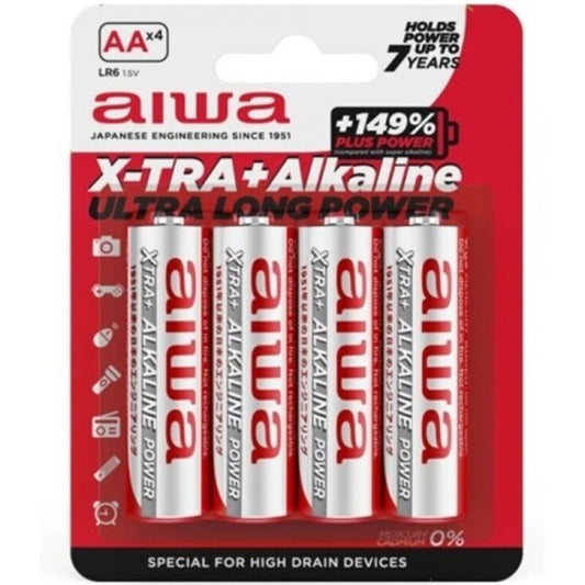 AIWA - PILE ALCALINE X-TRA AA LR6 BLISTER*4 - Sensualia