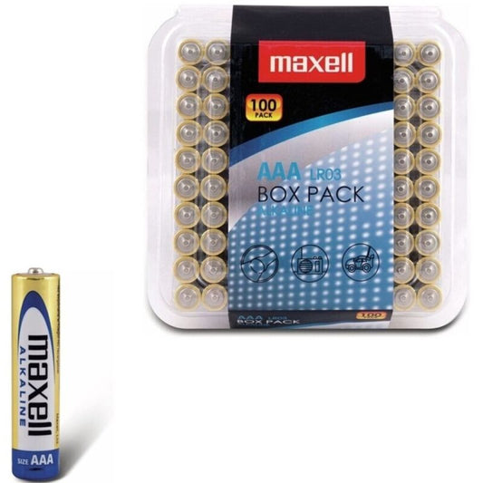 MAXELL - PACK DE PILES ALCALINES AAA LR03*100 PILES - Sensualia