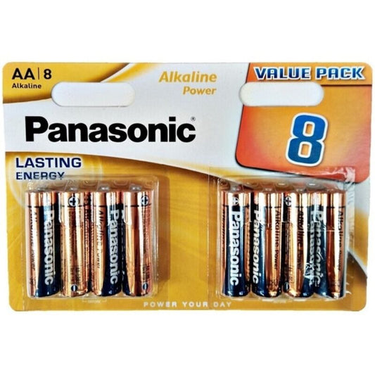 PANASONIC - BLISTER DE PILE AA ALCALINE BRONZE LR6*8 - Sensualia