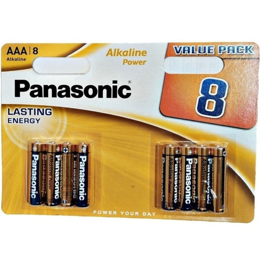 PANASONIC - BLISTER DE PILE AAA ALCALINE BRONZE LR03*8 - Sensualia