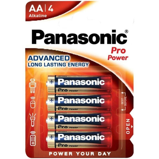 PANASONIC - PILES ALCALINES PRO POWER AA LR6 BLISTER*4 - Sensualia