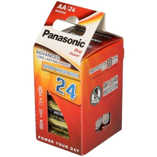 PANASONIC - PACK DE 24 PILES ALCALINES AA LR6 PRO POWER - Sensualia
