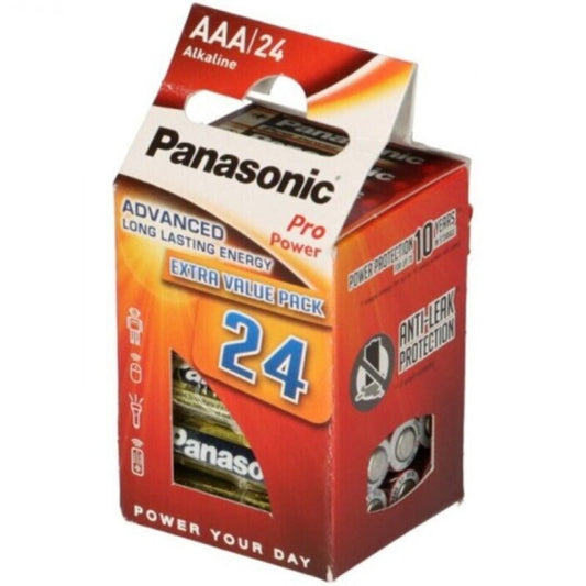PANASONIC - PACK DE 24 PILES ALCALINES AAA LR03 PRO POWER - Sensualia