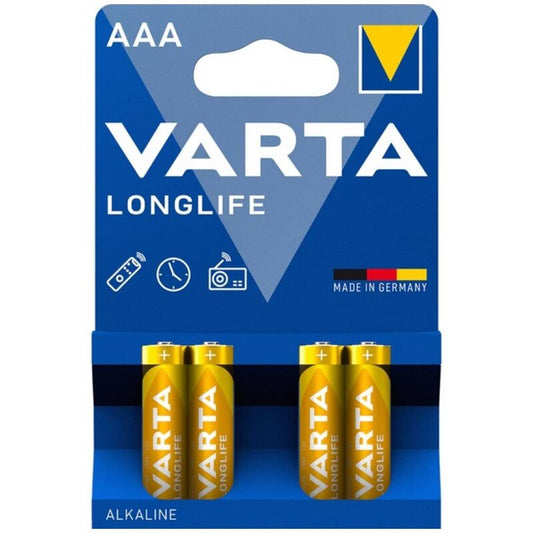 VARTA - PILE ALCALINE AAA LONGUE DURÉE LR03 BLISTER*4 - Sensualia