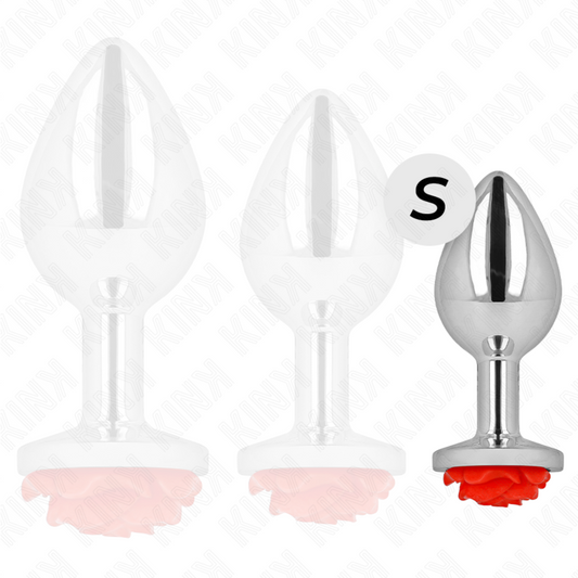 KINK - PLUG ANAL ROSE ROUGE TAILLE S - Sensualia