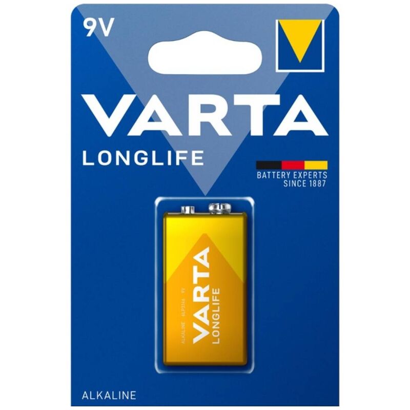 VARTA - PILE ALCALINE LONGUE DURÉE 9V LR61 BLISTER*1 - Sensualia