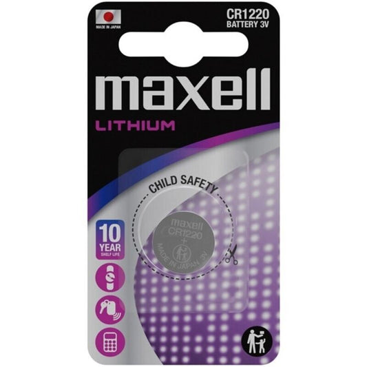 MAXELL - PILE BOUTON AU LITHIUM CR1220 3V BLISTER*1 - Sensualia