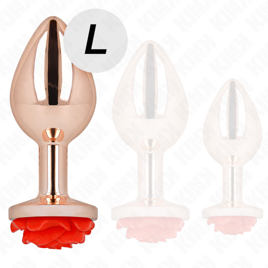 KINK - PLUG ANAL OR ROSE AVEC ROSE ROUGE L - Sensualia