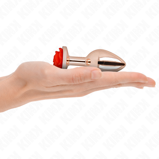 KINK - PLUG ANAL OR ROSE AVEC ROSE ROUGE M - Sensualia