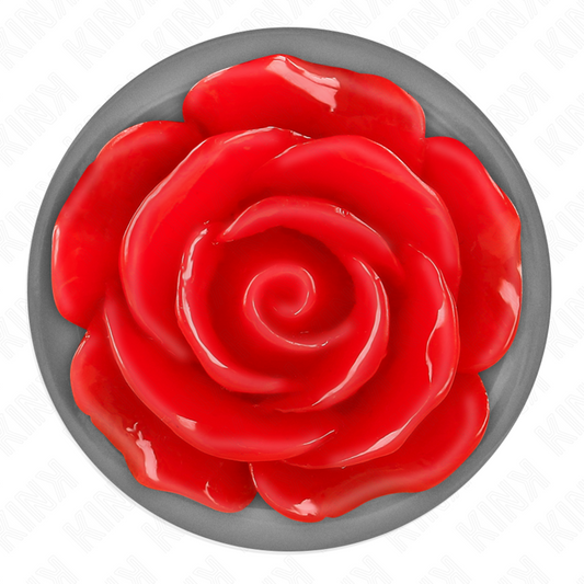 KINK - PLUG ANAL ROSE ROUGE TAILLE M - Sensualia