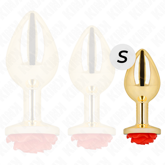 KINK - PLUG ANAL OR ROSE ROUGE TAILLE S - Sensualia