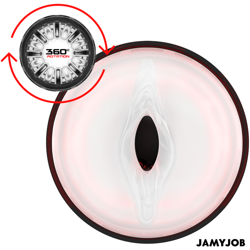 JAMYJOB - MASTURBATEUR VAGIN AUTOMATIQUE STORM 10 MODES DE ROTATION ET DE POUSSÉE JAMYJOB