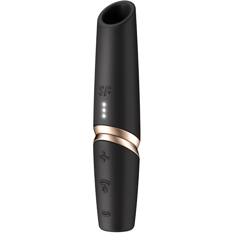 SATISFYER - STIMULATEUR DE CLITORIS PERFECT KISS WAVE NOIR / OR - Sensualia