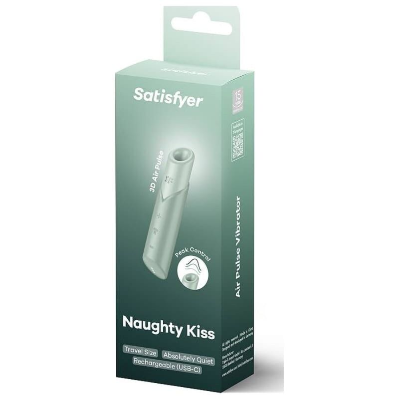 SATISFYER - STIMULATEUR DE CLITORIS NAUGHTY KISS WAVE AIGUE-MARINE - Sensualia