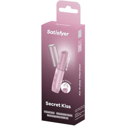SATISFYER - STIMULATEUR DE CLITORIS SECRET KISS WAVE ROSE - Sensualia