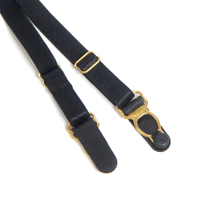 SUBBLIME - 955458 BODY FERMETURE ÉCLAIR EN CUIR NOIR S/M - Sensualia