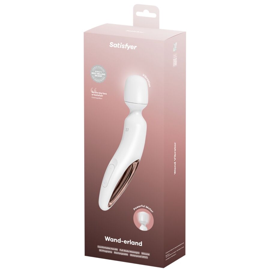 SATISFYER - WAND ERLAND MASSEUR VIBRANT BLANC - Sensualia