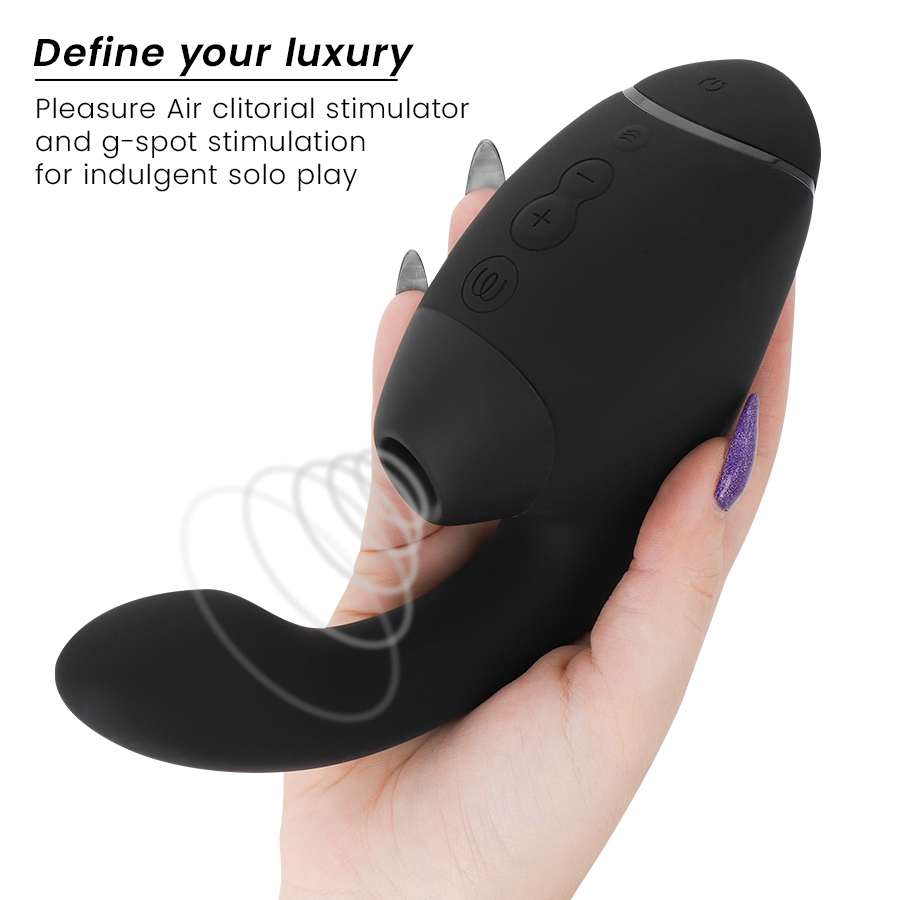 WOMANIZER - DUO NEXT STIMULATEUR CLITORIAL ET DE POINT G DOUBLE NOIR - Sensualia