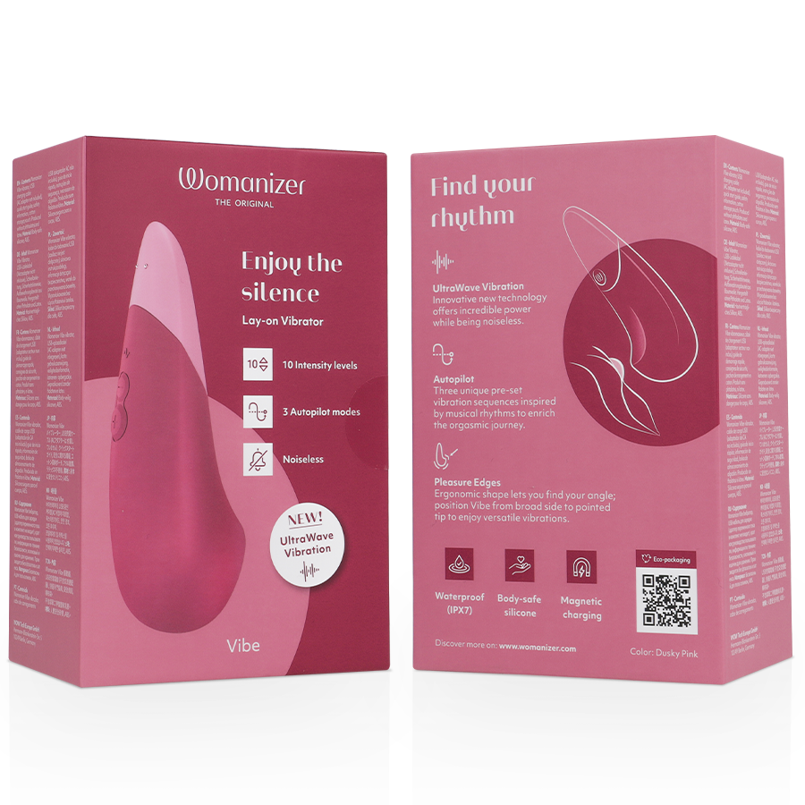 WOMANIZER - VIBRATEUR SILENCIEUX VIBE LAY-ON ROSE FOYER - Sensualia