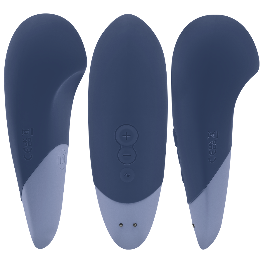 WOMANIZER - VIBE LAY-ON VIBRATEUR SILENCIEUX BLEU FONCÉ - Sensualia