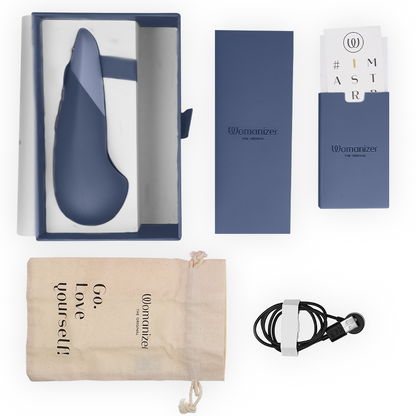 WOMANIZER - VIBE LAY-ON VIBRATEUR SILENCIEUX BLEU FONCÉ - Sensualia
