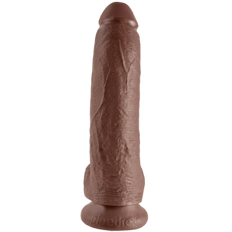 KING COCK - 9 GODE MARRON AVEC BOULES 22.9 CM - Sensualia