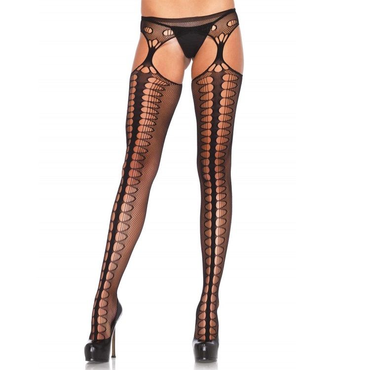 LEG AVENUE - COLLANT AVEC JARRATIÈRE EXCLUSIVE NOIR - Sensualia