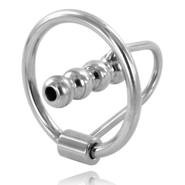METAL HARD - ANNEAU DE GLAND EN AVEC BOUCHON URÉTRAL 30MM - Sensualia