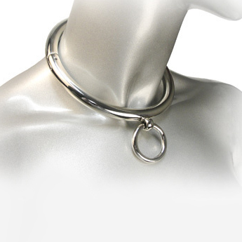 METAL HARD - COLLIER BDSM AVEC ANNEAU 10CM - Sensualia